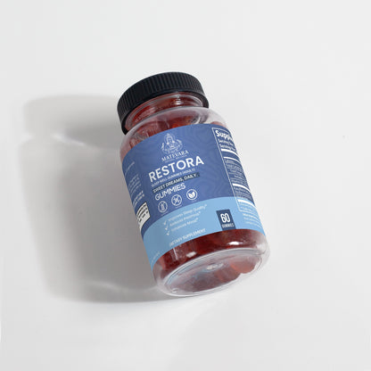 Restora Sleep Well Gummies | Melatonin, Passiflora & B6 Sleep Support | Adult Gummy Supplement | 60 Count Passion Fruit Flavor*