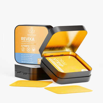 Revixa Hangover Strips | Ayurvedic Wellness Support with Curcumin & Botanicals | Oral Dissolving Strips | 30 Count Mango-Orange*