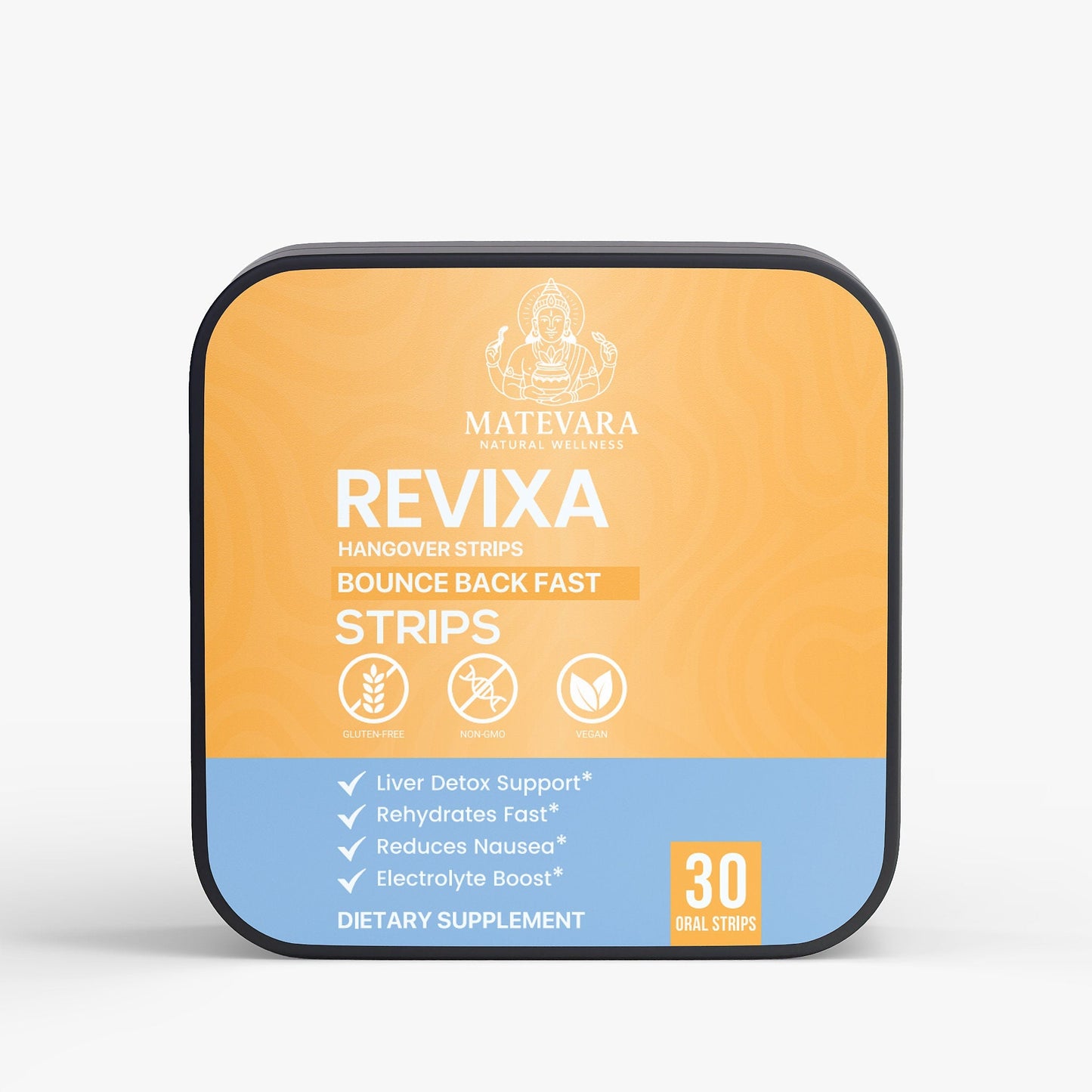 Revixa Hangover Strips | Ayurvedic Wellness Support with Curcumin & Botanicals | Oral Dissolving Strips | 30 Count Mango-Orange*