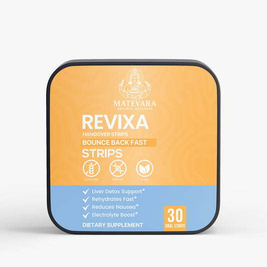 Revixa Hangover Strips | Ayurvedic Wellness Support with Curcumin & Botanicals | Oral Dissolving Strips | 30 Count Mango-Orange*