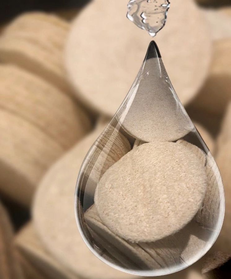 Almohadillas de lufa naturales, 5 unidades