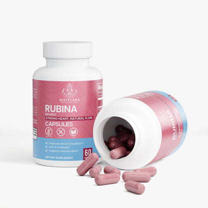 Rubina Organic Beetroot Capsules |Vegetarian Supplement | 60 Count
