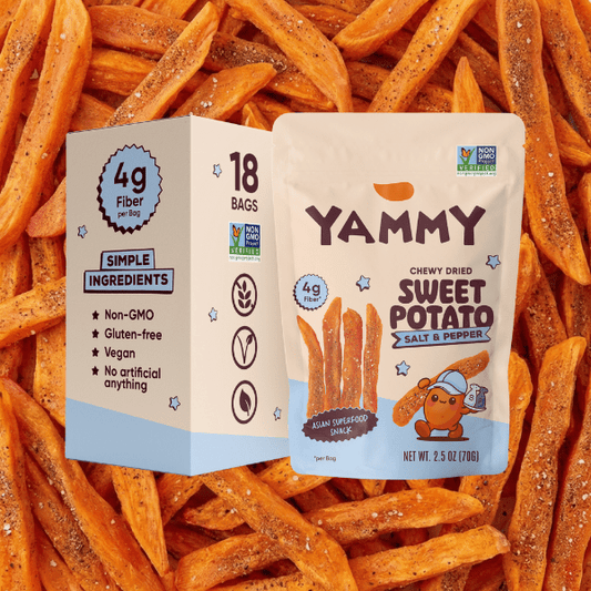 Salt & Pepper Chewy Dried Sweet Potato Sticks (Pack of 18)