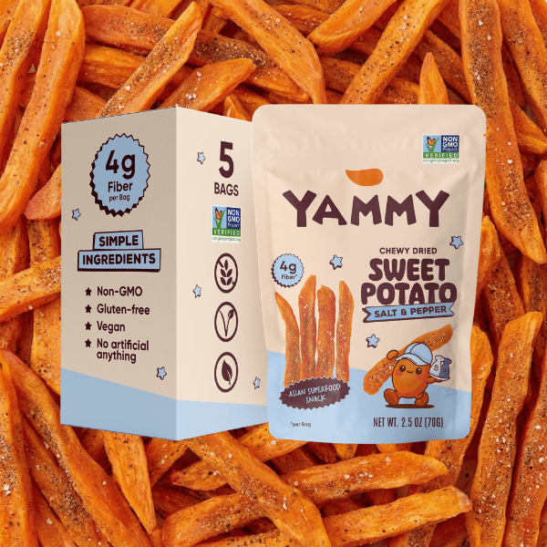Salt & Pepper Chewy Dried Sweet Potato Sticks (Pack of 5)