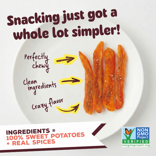 Salt & Pepper Chewy Dried Sweet Potato Sticks (Pack of 5)