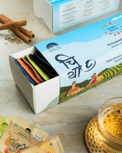 Colección de muestras de té de Nepal
