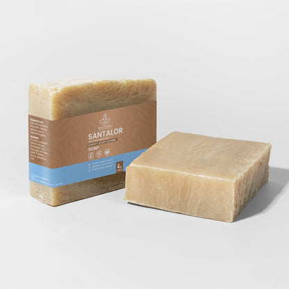 Santalor Rich Sandalwood Soap |Gentle Cleansing Bar for Sensitive Skin | 4 oz