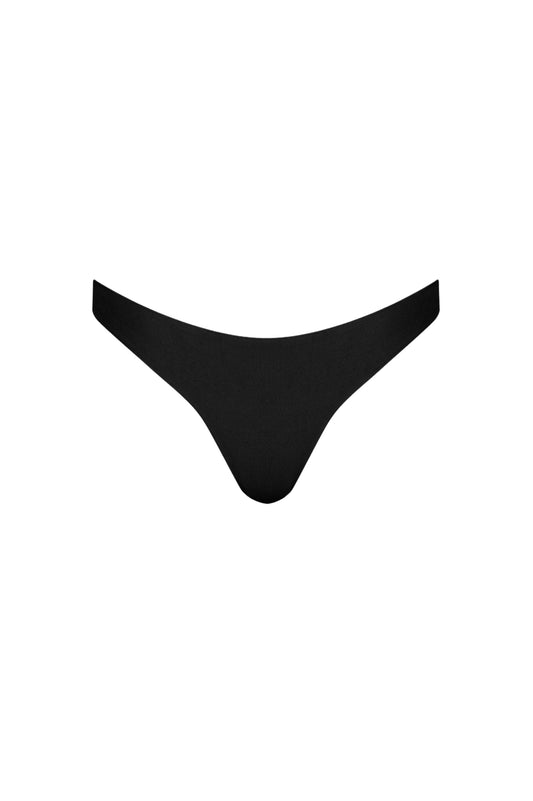 Santorini Seamless Cheeky Bikini Bottom – Black