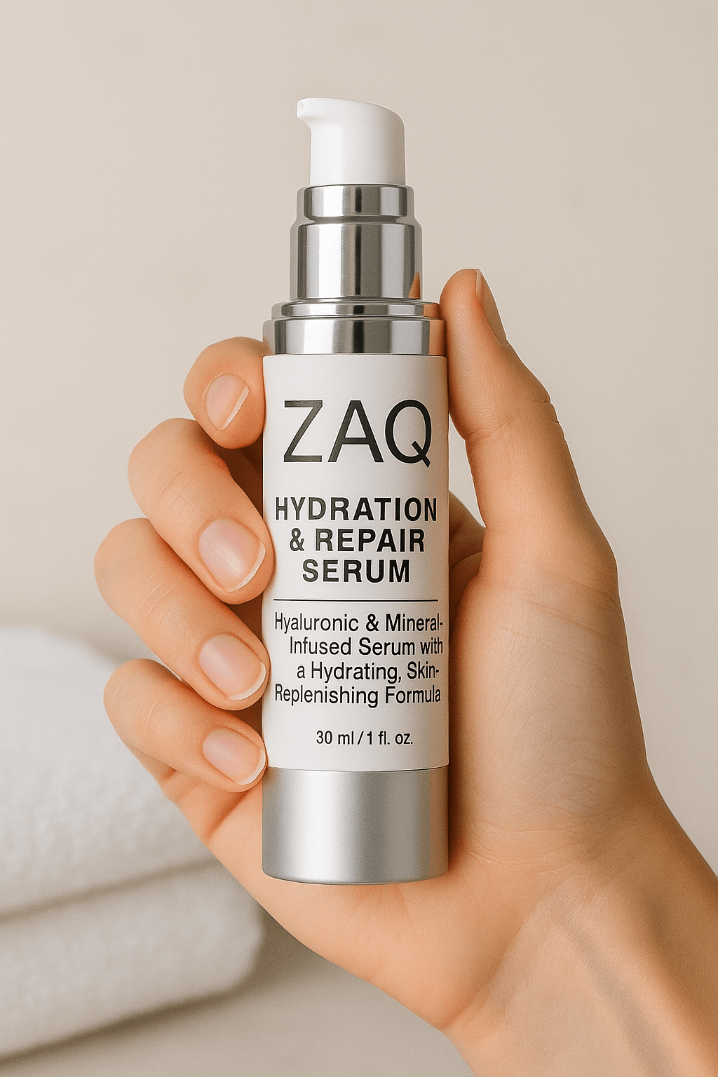 ZAQ Hydration & Repair Serum – Hyaluronic & Mineral-Infused Formula for Skin Replenishment