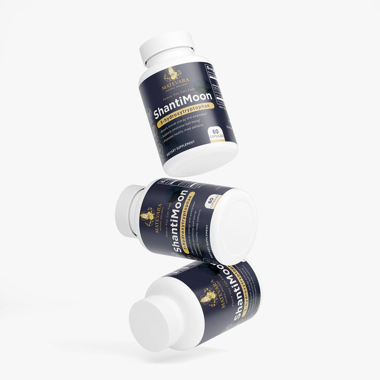 ShantiMoon 5-HTP | Serotonin Support Capsules | 60 Count