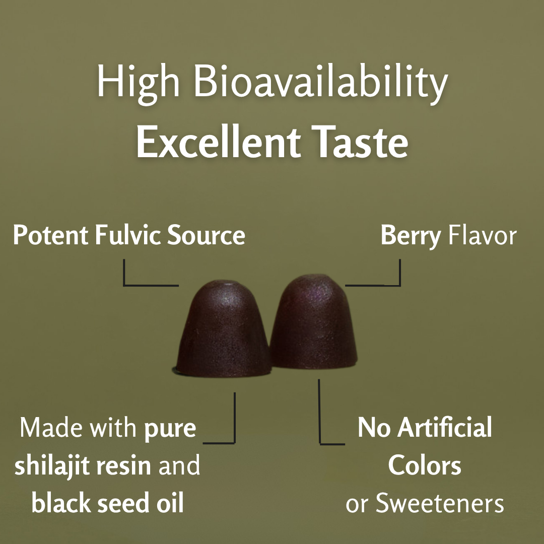 Himalayan Shilajit Gummies with Black Seed Oil