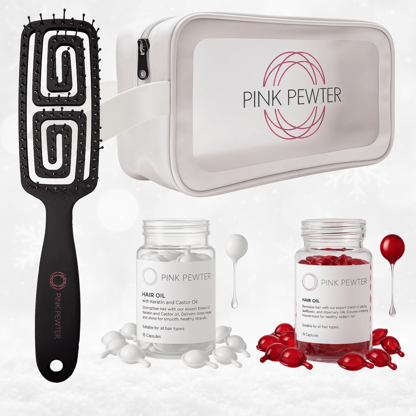 Shine & Strength Kit with Travel Bag | Daily Health & Beauty