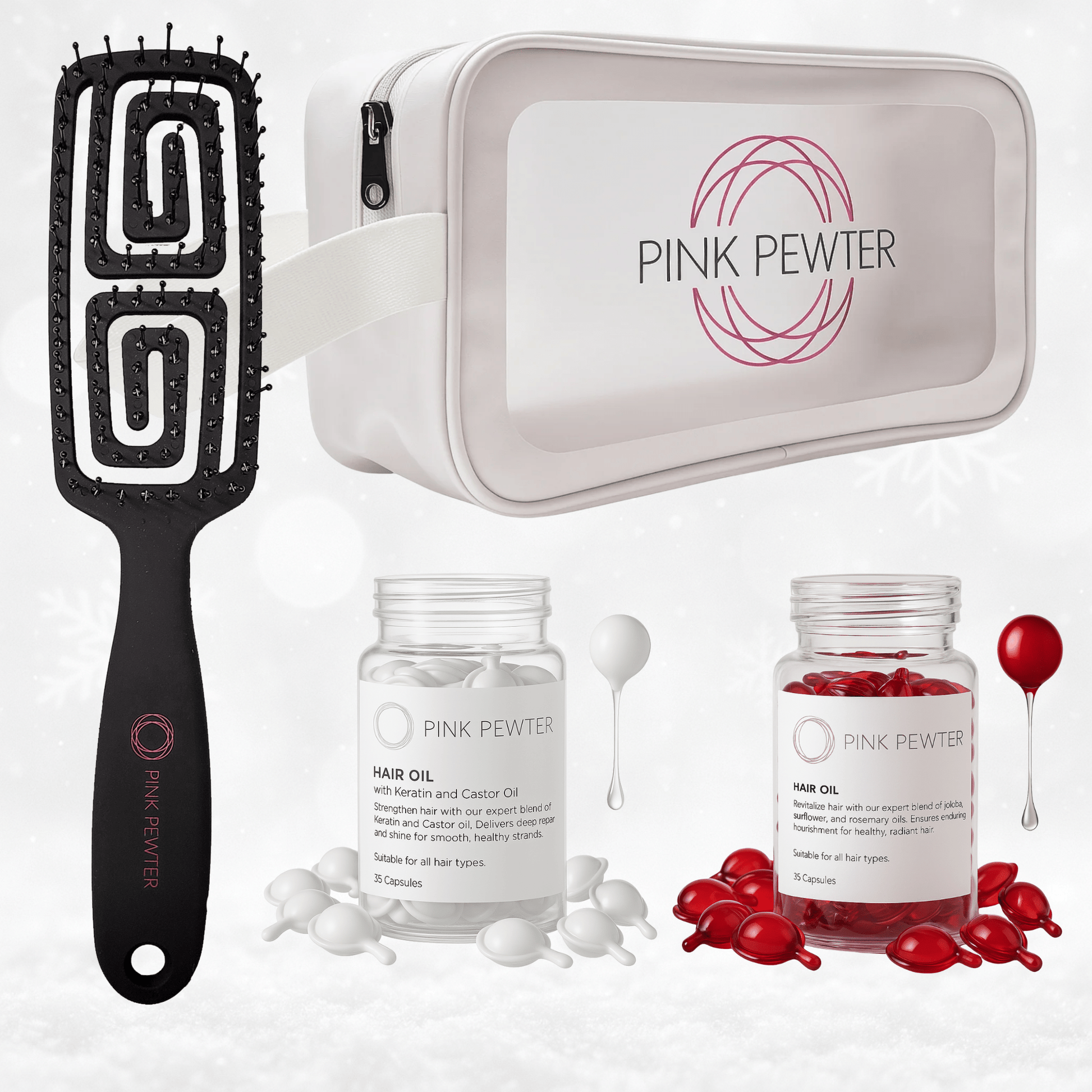 Shine & Strength Kit with Travel Bag | Daily Health & Beauty