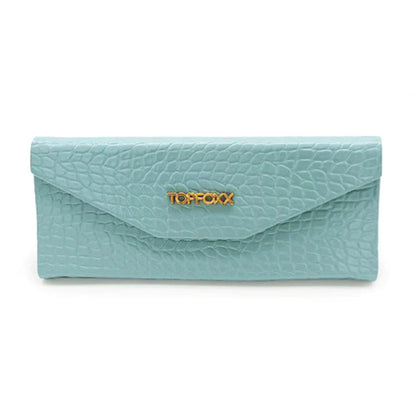 Turquoise Faux Croco Hard Case