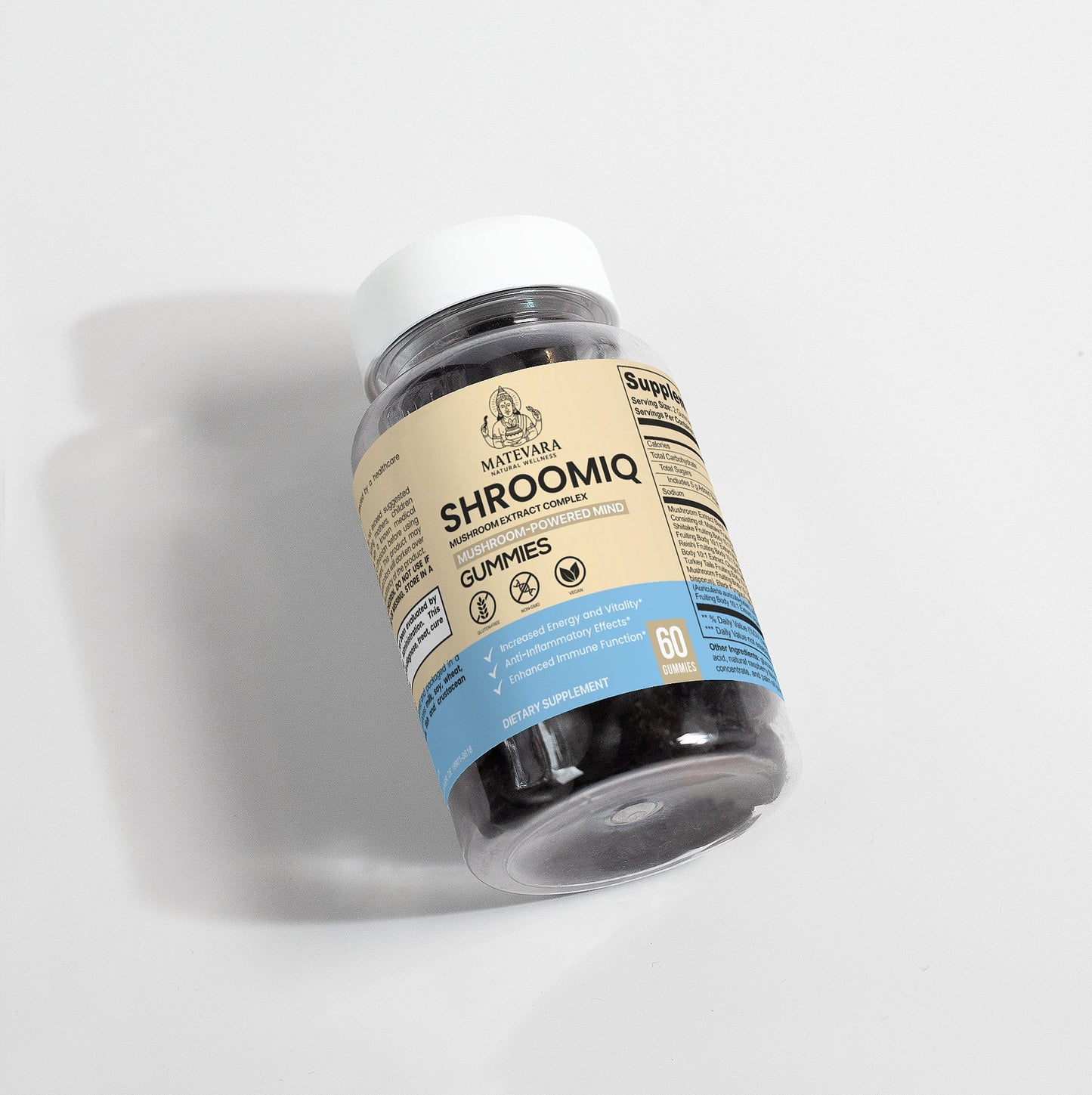 ShroomIQ Mushroom Extract Complex | 10 Mushroom Blend with Lion's Mane & Reishi | Gummies | 60 Count*