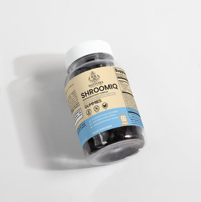 ShroomIQ Mushroom Extract Complex | 10 Mushroom Blend with Lion's Mane & Reishi | Gummies | 60 Count*