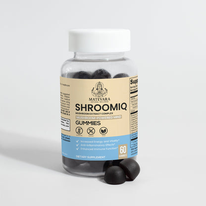 ShroomIQ Mushroom Extract Complex | 10 Mushroom Blend with Lion's Mane & Reishi | Gummies | 60 Count*