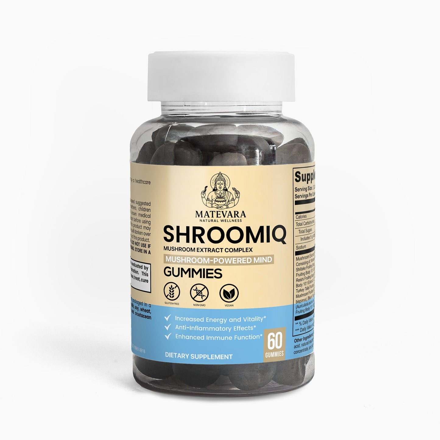 ShroomIQ Mushroom Extract Complex | 10 Mushroom Blend with Lion's Mane & Reishi | Gummies | 60 Count*