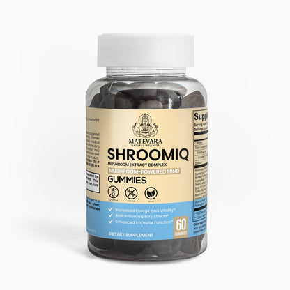 ShroomIQ Mushroom Extract Complex | 10 Mushroom Blend with Lion's Mane & Reishi | Gummies | 60 Count*