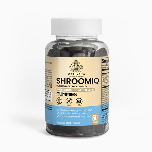 ShroomIQ Mushroom Extract Complex | 10 Mushroom Blend with Lion's Mane & Reishi | Gummies | 60 Count*