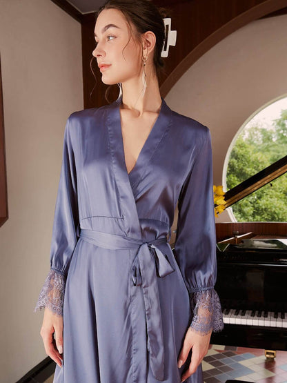 Backless Wrap Dress Robe