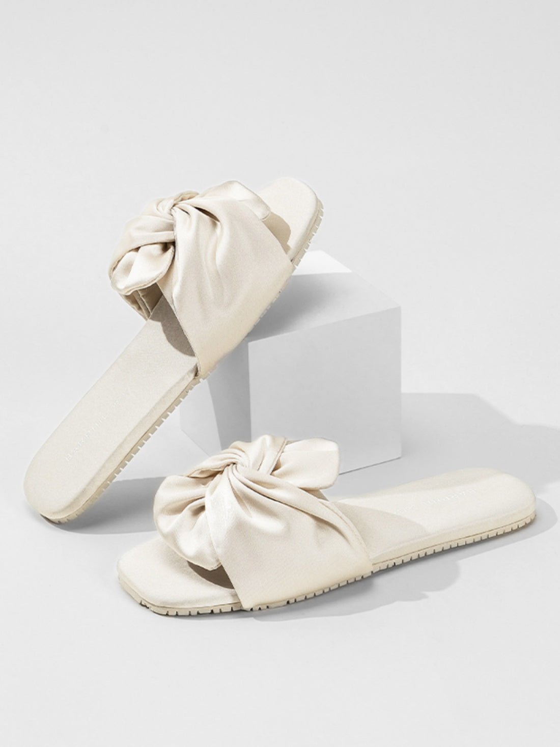 Silky Satin Bow Slippers | Daily Health & Beauty