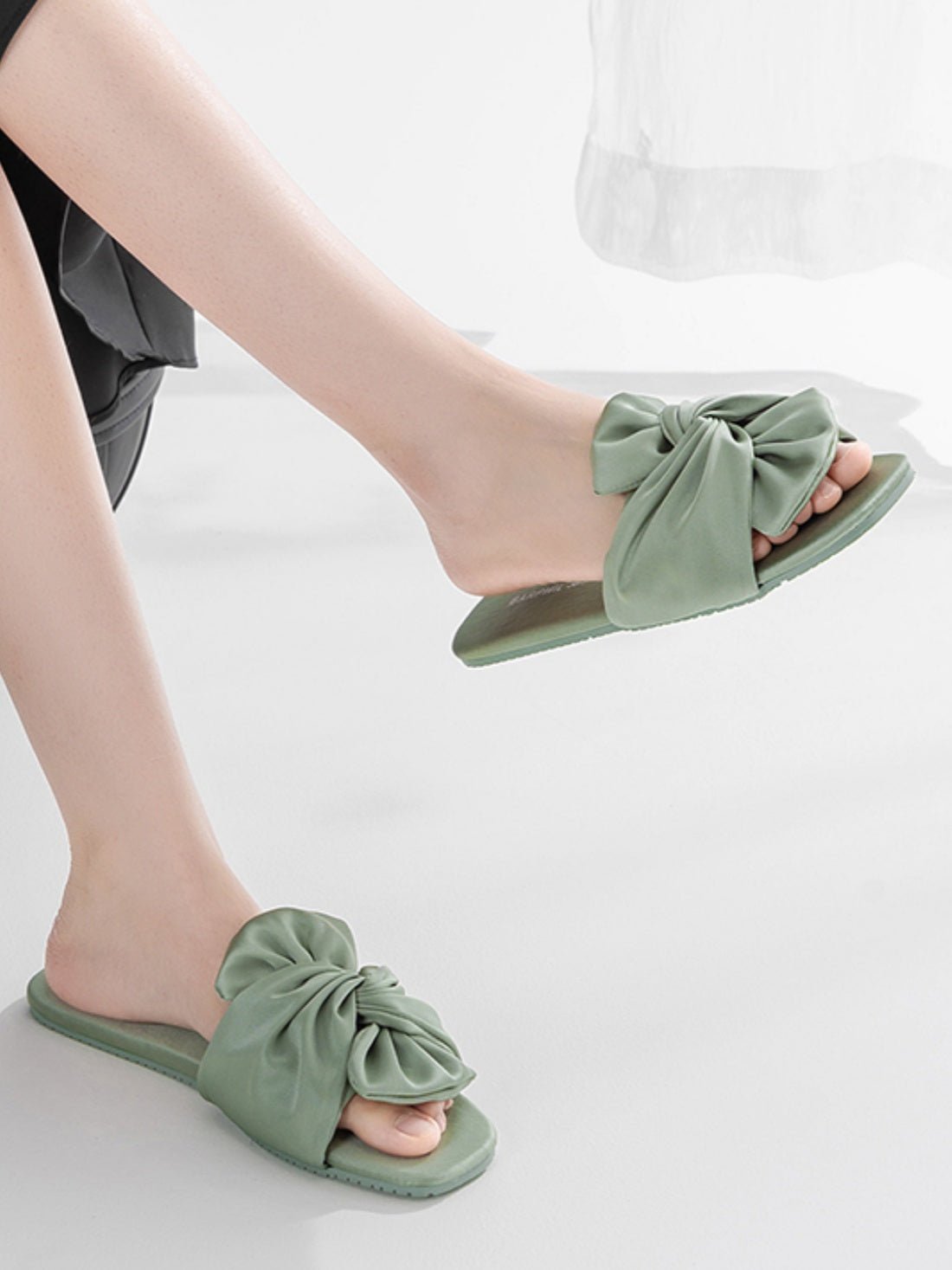 Silky Satin Bow Slippers | Daily Health & Beauty