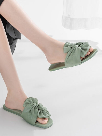 Silky Satin Bow Slippers | Daily Health & Beauty
