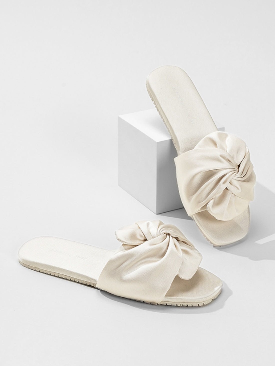 Silky Satin Bow Slippers | Daily Health & Beauty