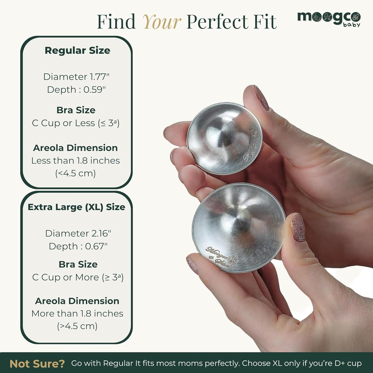 MOOGCO Silver Nursing Cups 925k Silver