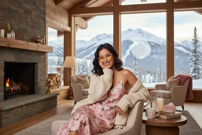 Rose Quartz Blue Light Blocking Glasses - DreamWalkerz Crystal Collection