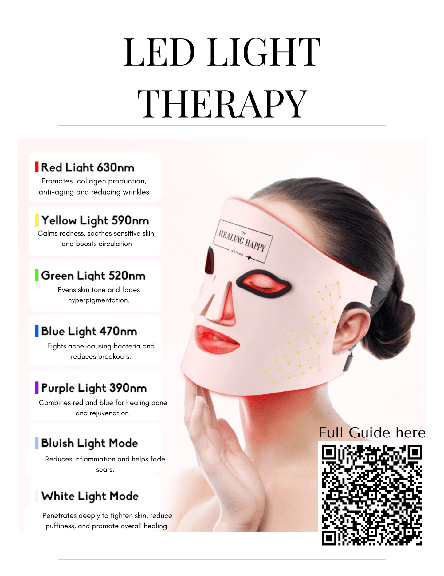 Masque facial LED rajeunissant Luxe Skin Care