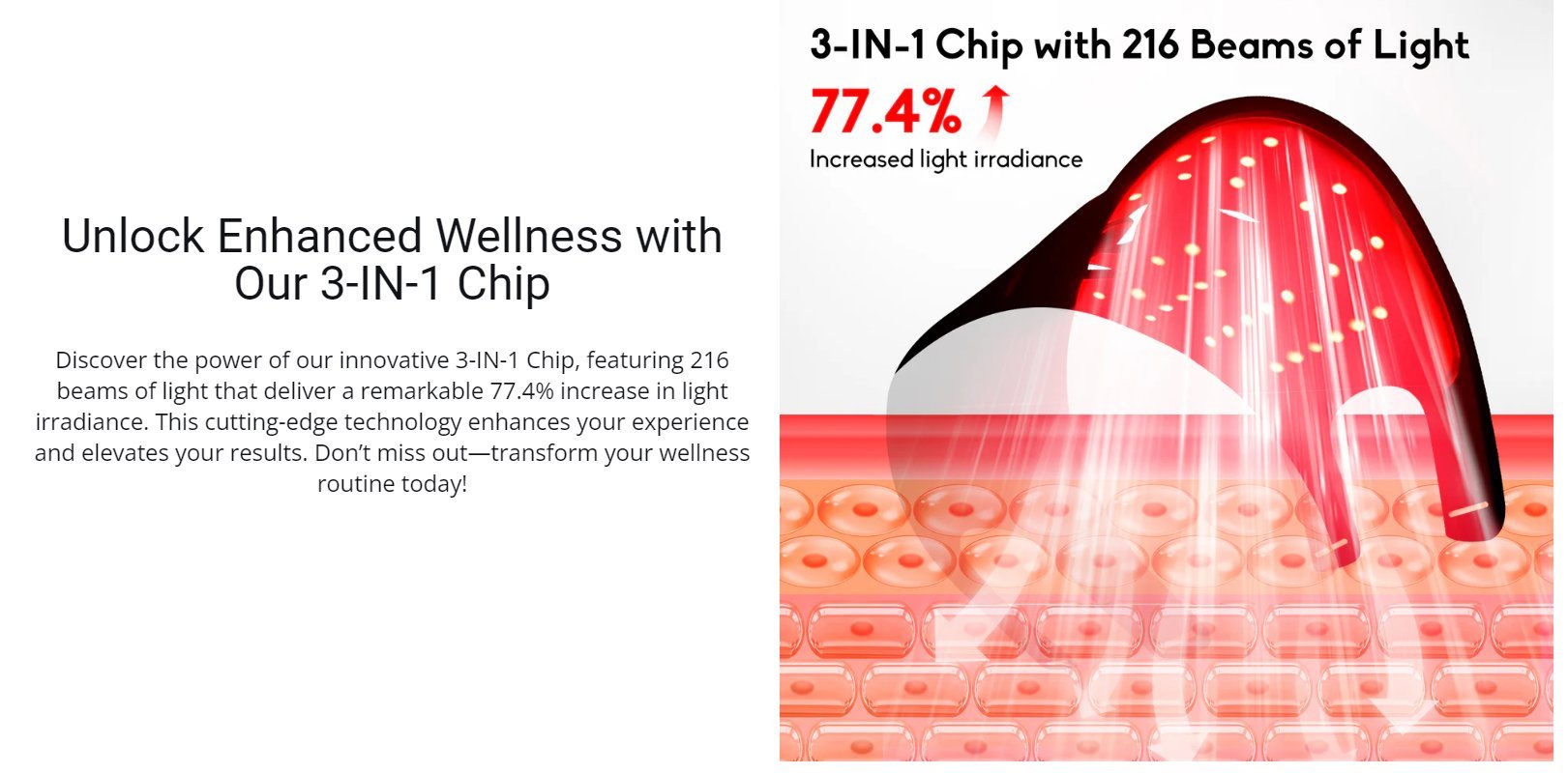 Skin Care Rejuvenating LED Face Mask with 216 light chips and 7 Colors | Daily Health & Beauty