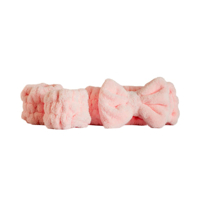 Skincare Headband & Wristband Set | Ultra-Soft, No-Drip Spa Tool