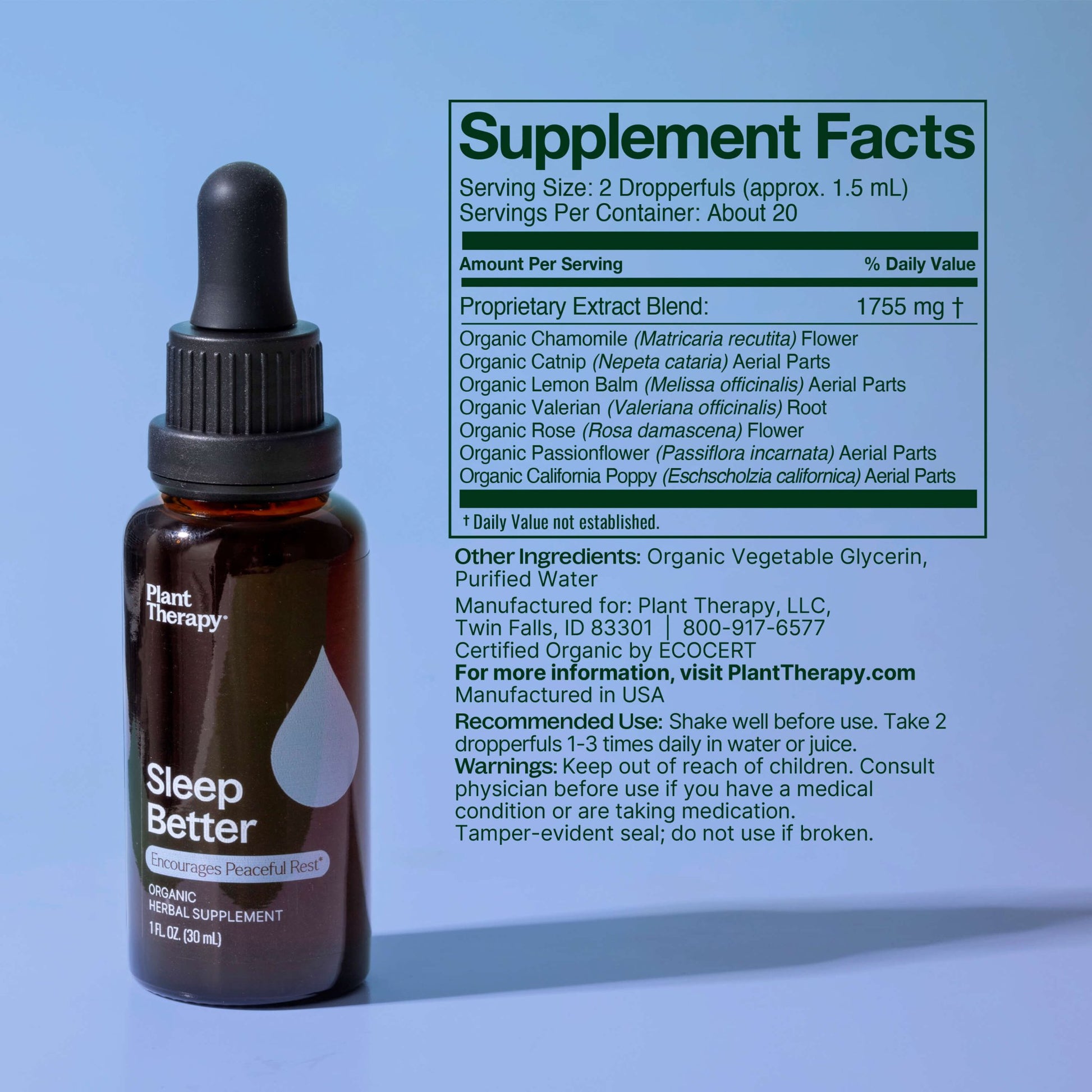 Sleep Better Organic Herbal Supplement | Daily Health & Beauty