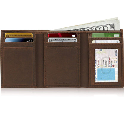 Slim Trifold Wallet With ID Window