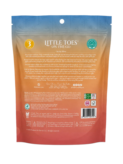 Little Toes On The Go Bamboo Diapers 3-Pack