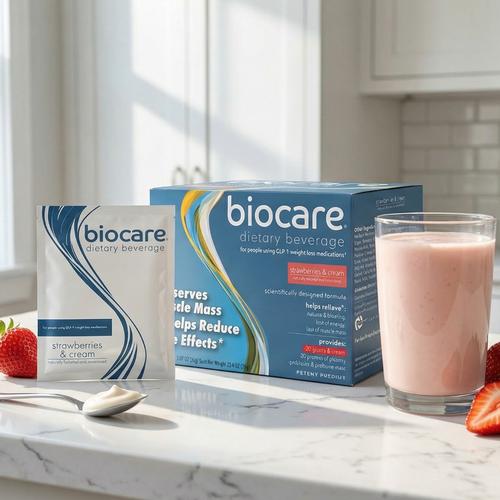 30G Protein Strawberries & Cream Biocare Dietary Beverage (14-Servings)
