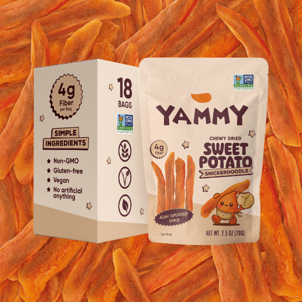 Snickerdoodle Chewy Dried Sweet Potato Sticks (Pack of 18)