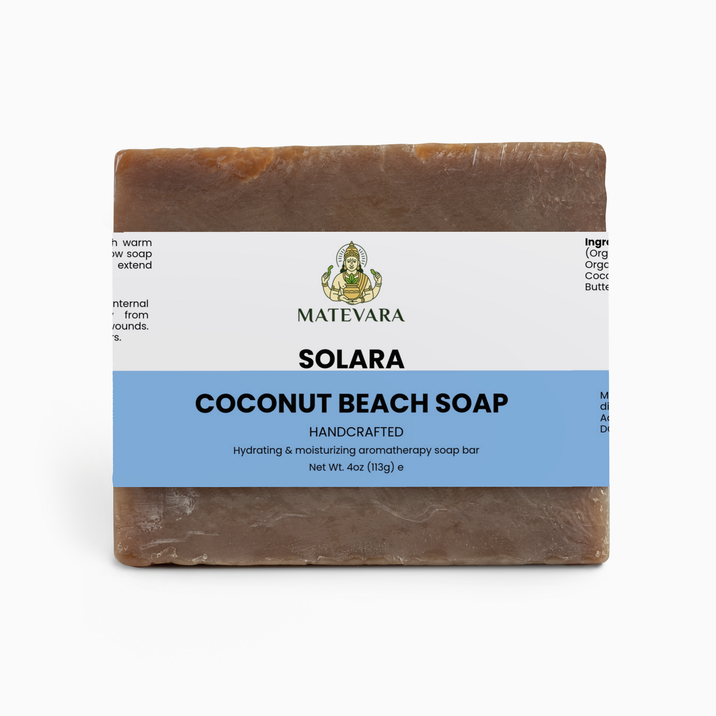 Solara Coconut Beach Soap | Moisturizing Bar Soap | 4 oz