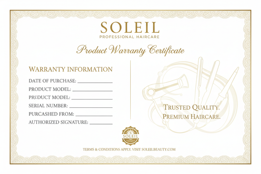 Soleil Hair Tools Product Warranty