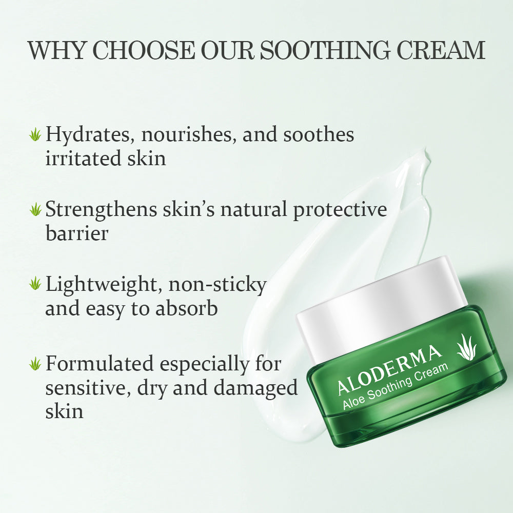 Crema calmante e hidratante de aloe
