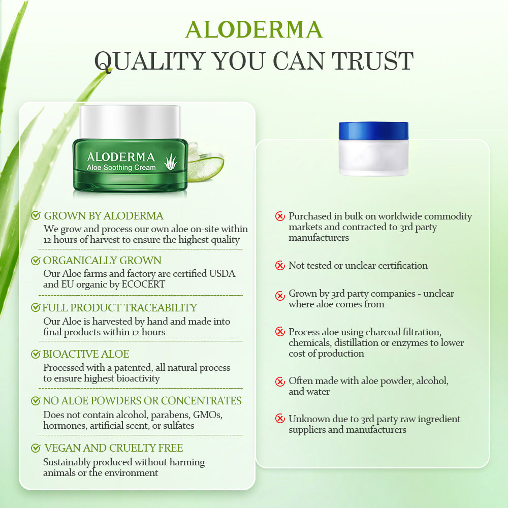Crema calmante e hidratante de aloe