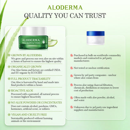 Crema calmante e hidratante de aloe