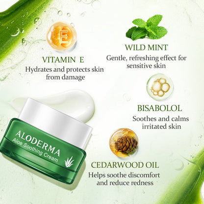 Crema calmante e hidratante de aloe