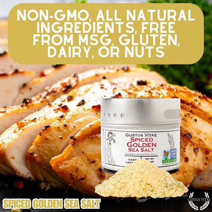 Sal marina dorada especiada