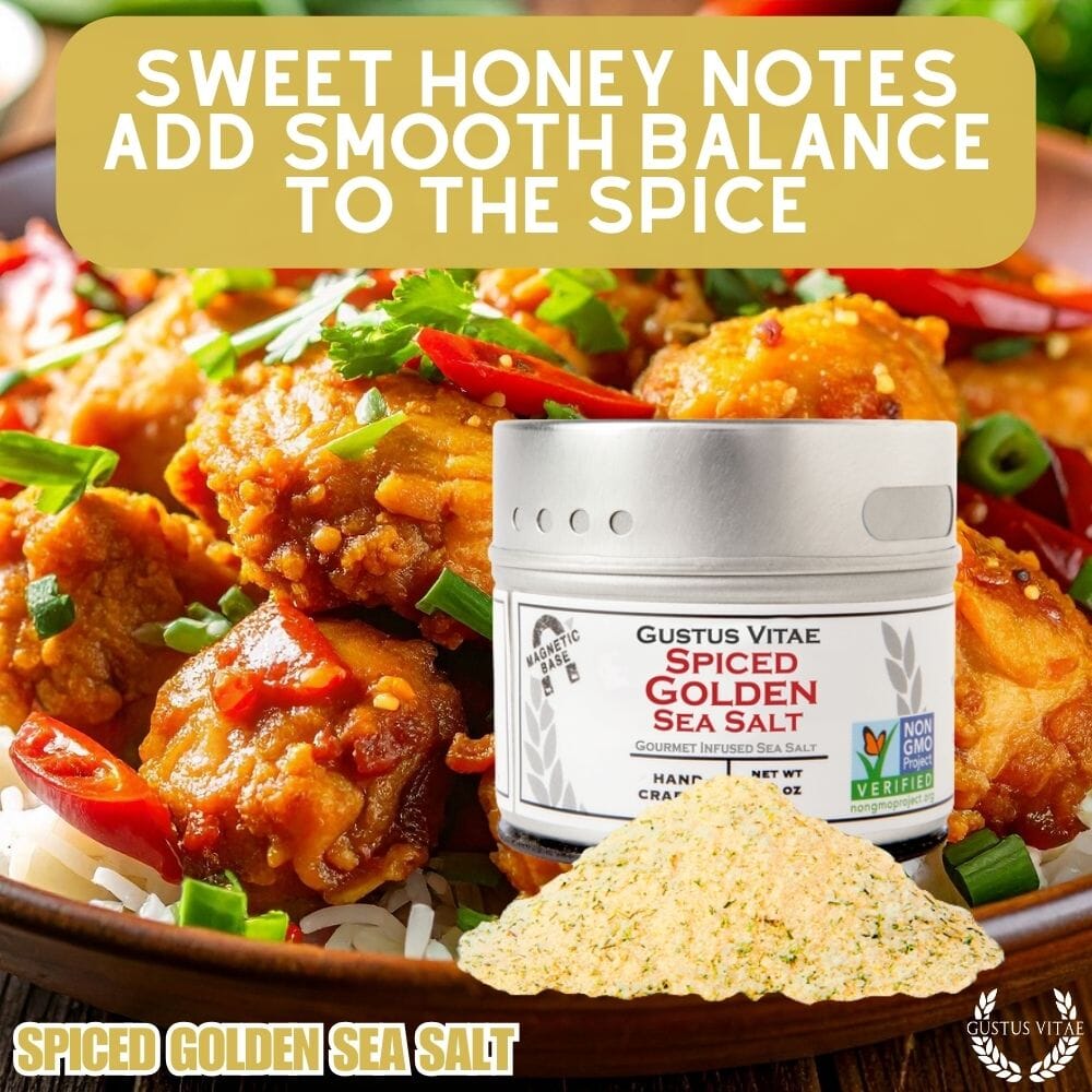 Sal marina dorada especiada