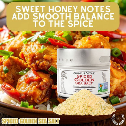 Sal marina dorada especiada