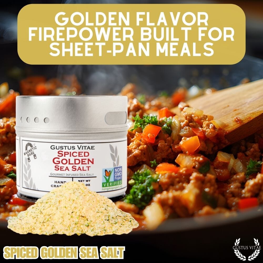 Sal marina dorada especiada