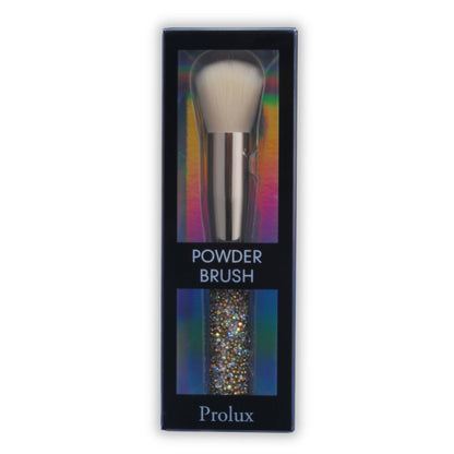 Brocha para polvos con mango de purpurina